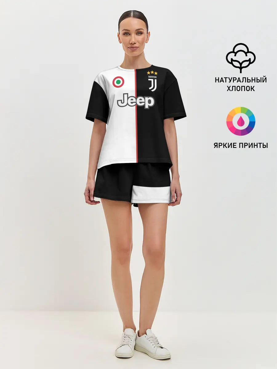 Женская пижама с шортами / Ronaldo Juventus Home 19/20