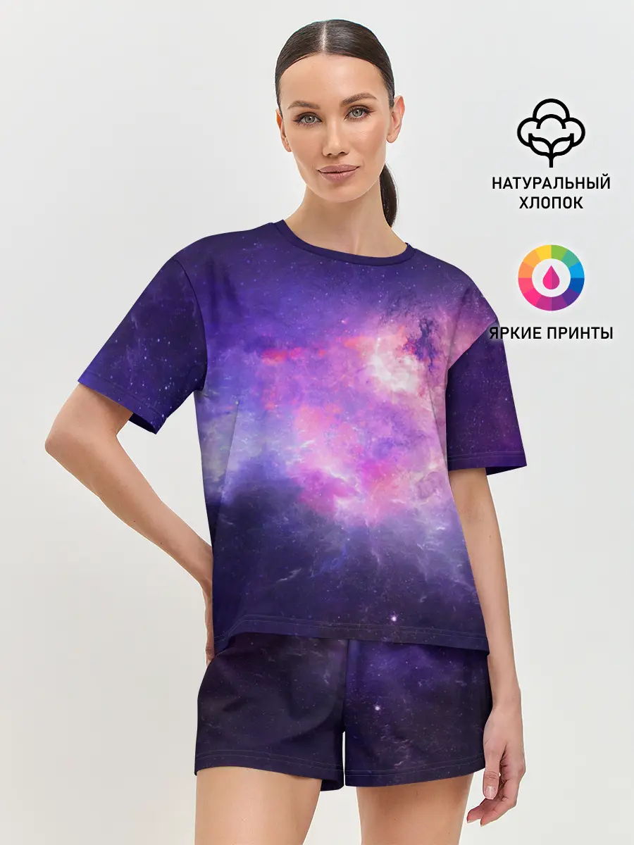 Женская пижама с шортами / Cosmos