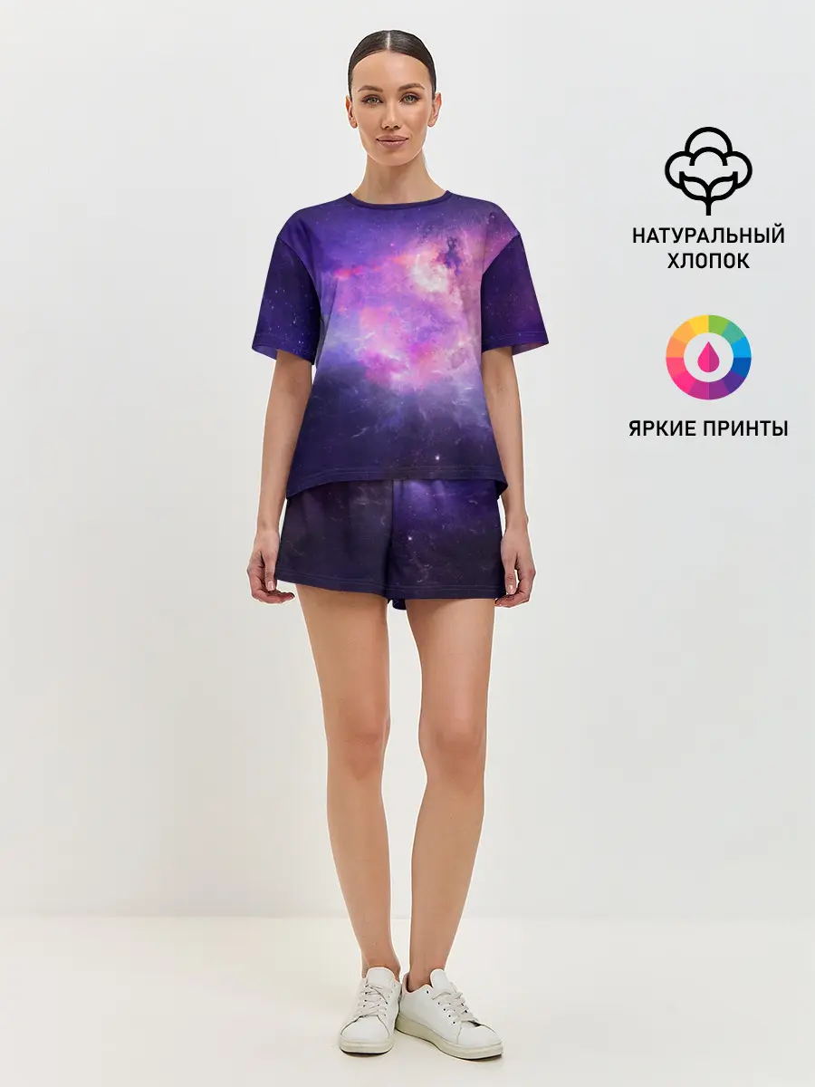 Женская пижама с шортами / Cosmos