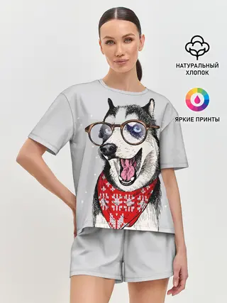 Женская пижама с шортами / Хаски