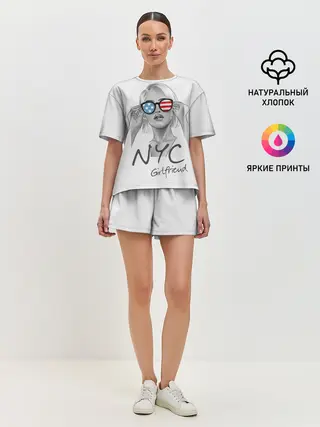 Женская пижама с шортами / NYC girlfriend