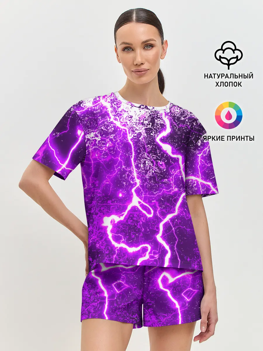 Женская пижама с шортами / НЕОНОВЫЙ STORM