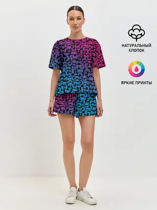 Женская пижама с шортами / Neon Player