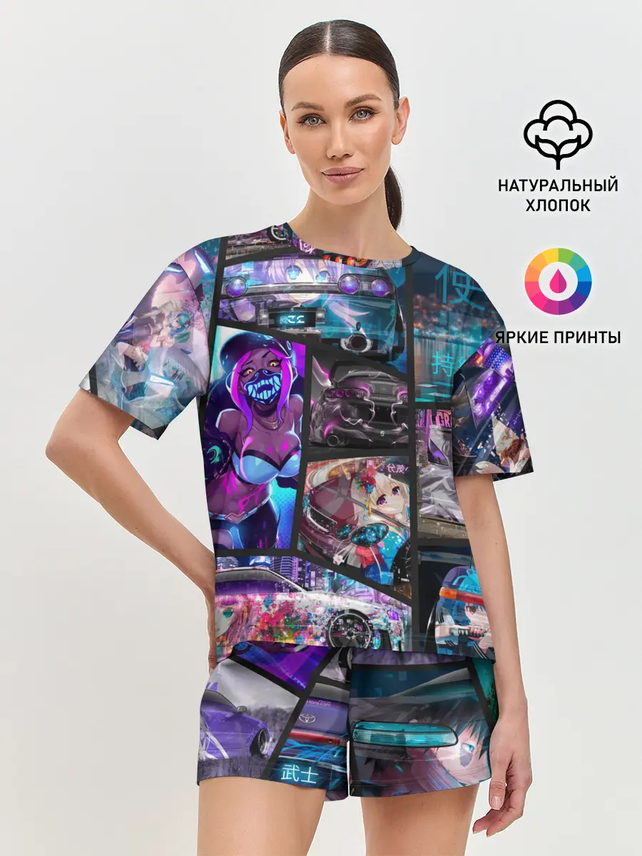 Женская пижама с шортами / JDM Anime