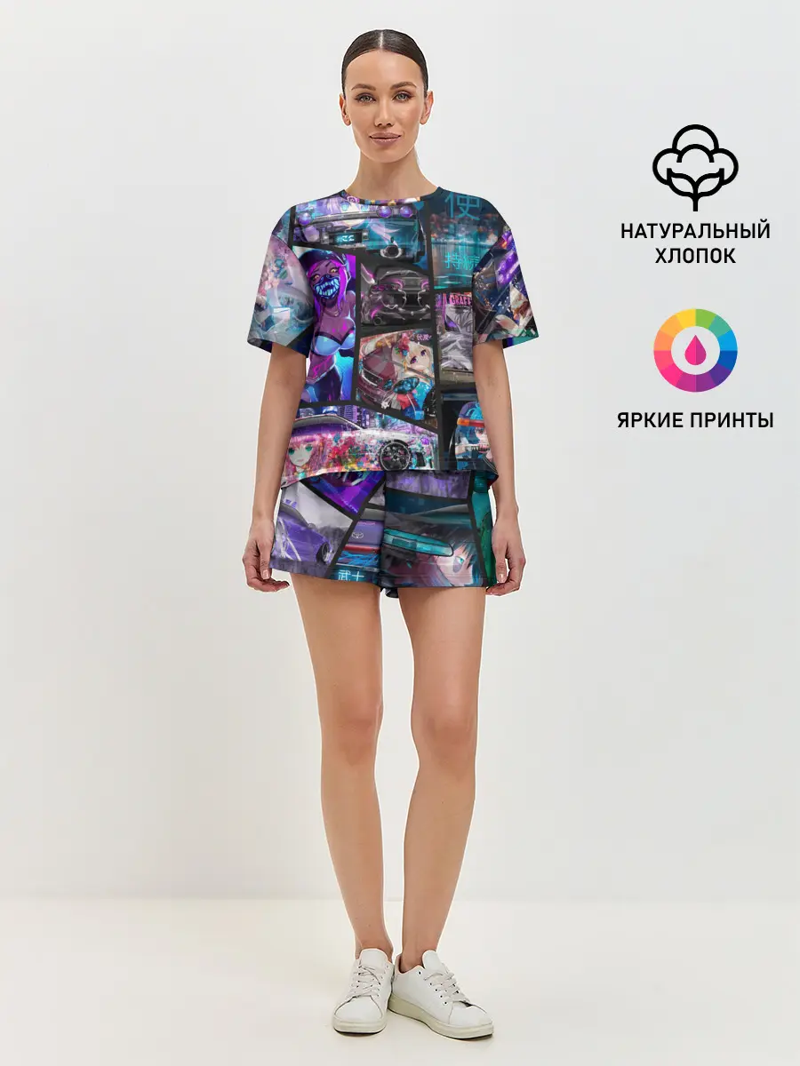 Женская пижама с шортами / JDM Anime