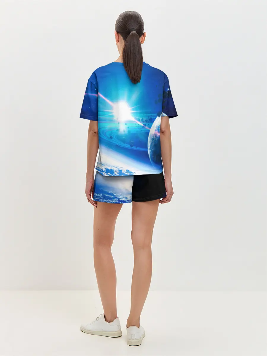 Женская пижама с шортами / Космос