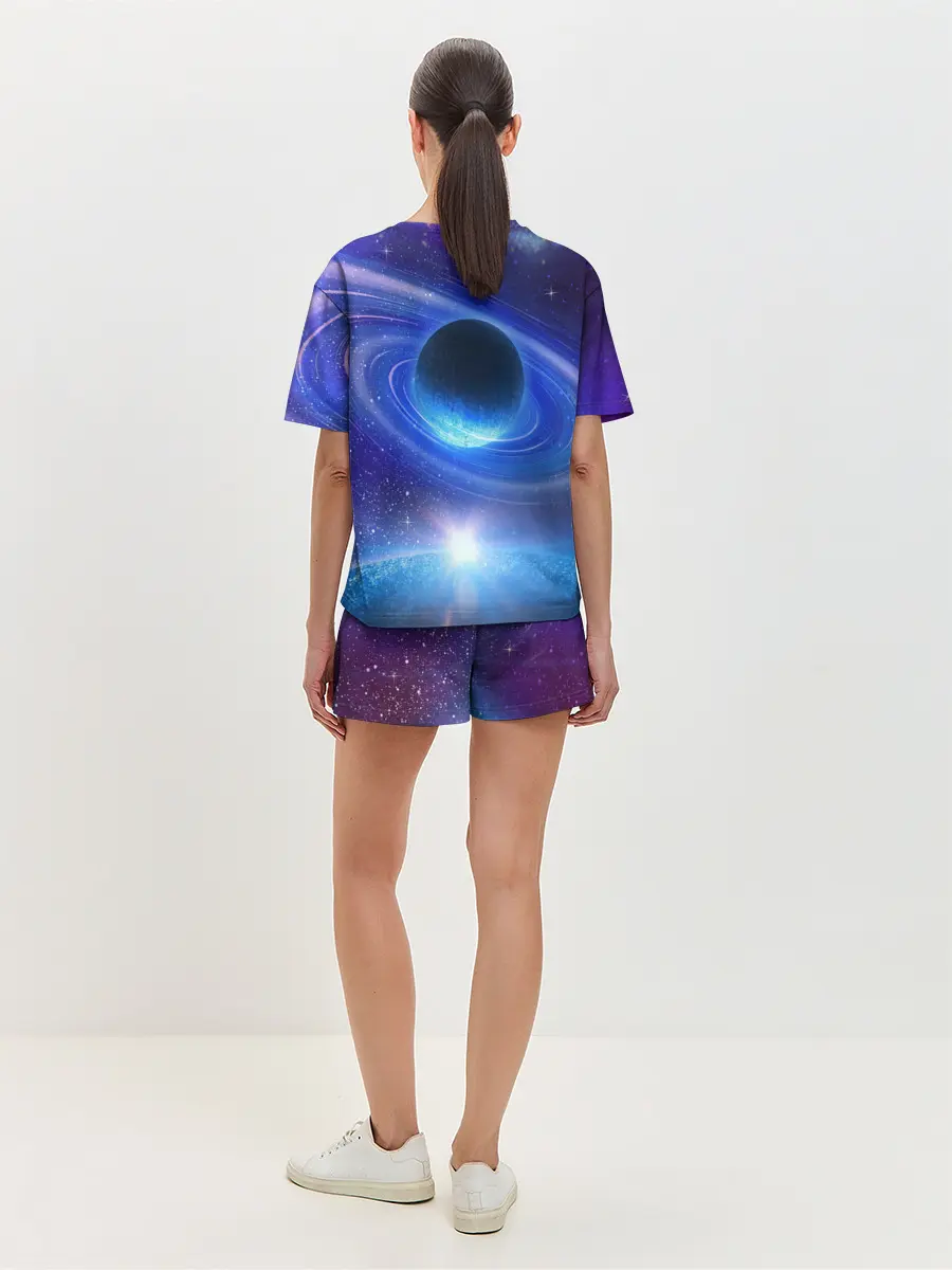 Женская пижама с шортами / Космос