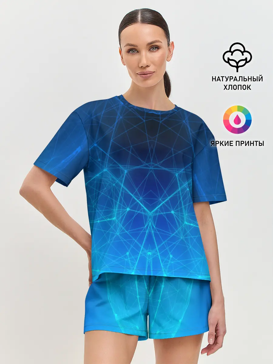 Женская пижама с шортами / НЕОНОВАЯ ЗАЩИТА