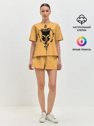 Женская пижама с шортами / Будда