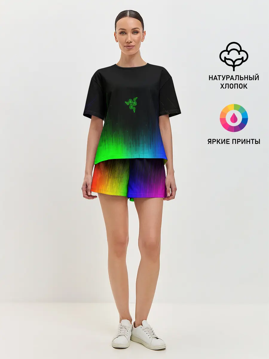 Женская пижама с шортами / RAZER NEON