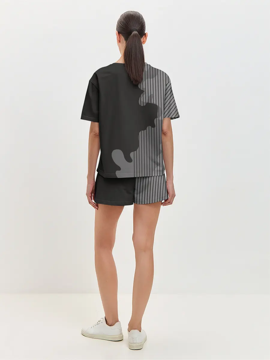 Женская пижама с шортами / Мопс в кармане