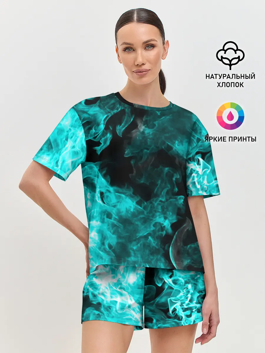 Женская пижама с шортами / ОГОНЬ