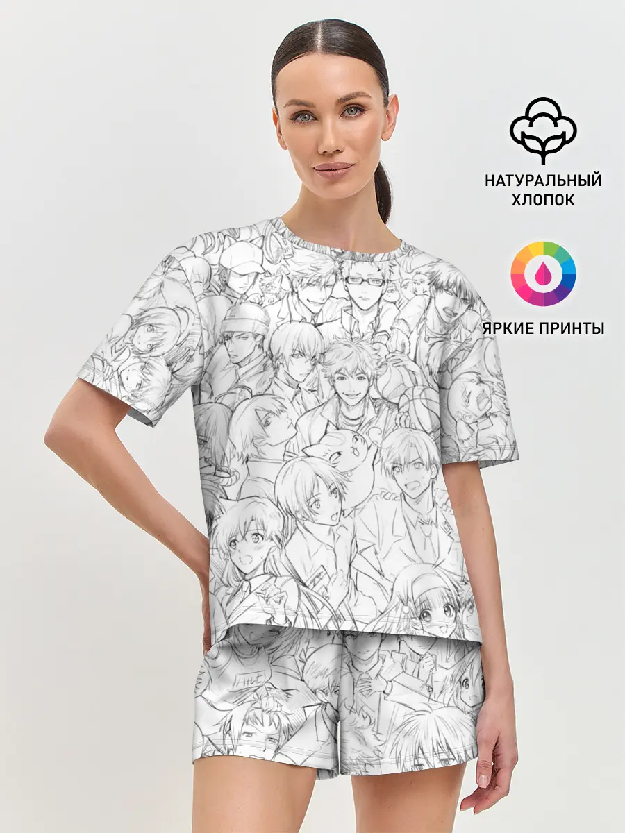 Женская пижама с шортами / MANGA DRAWINGS