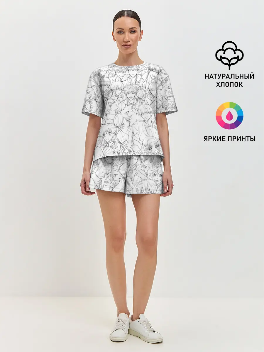 Женская пижама с шортами / MANGA DRAWINGS