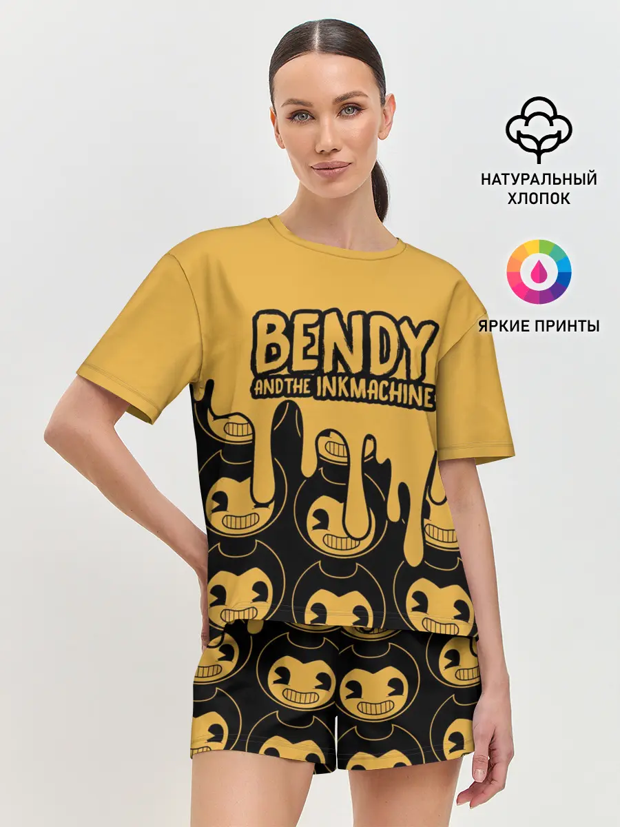 Женская пижама с шортами / Bendy And The Ink Machine