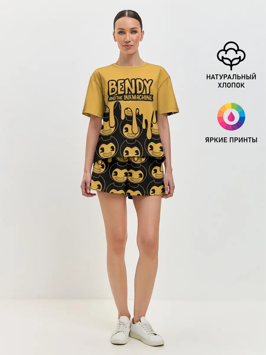 Женская пижама с шортами / Bendy And The Ink Machine