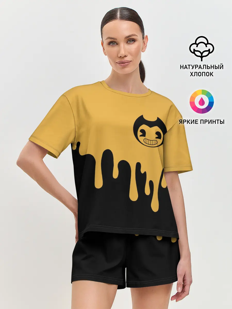 Женская пижама с шортами / Bendy And The Ink Machine