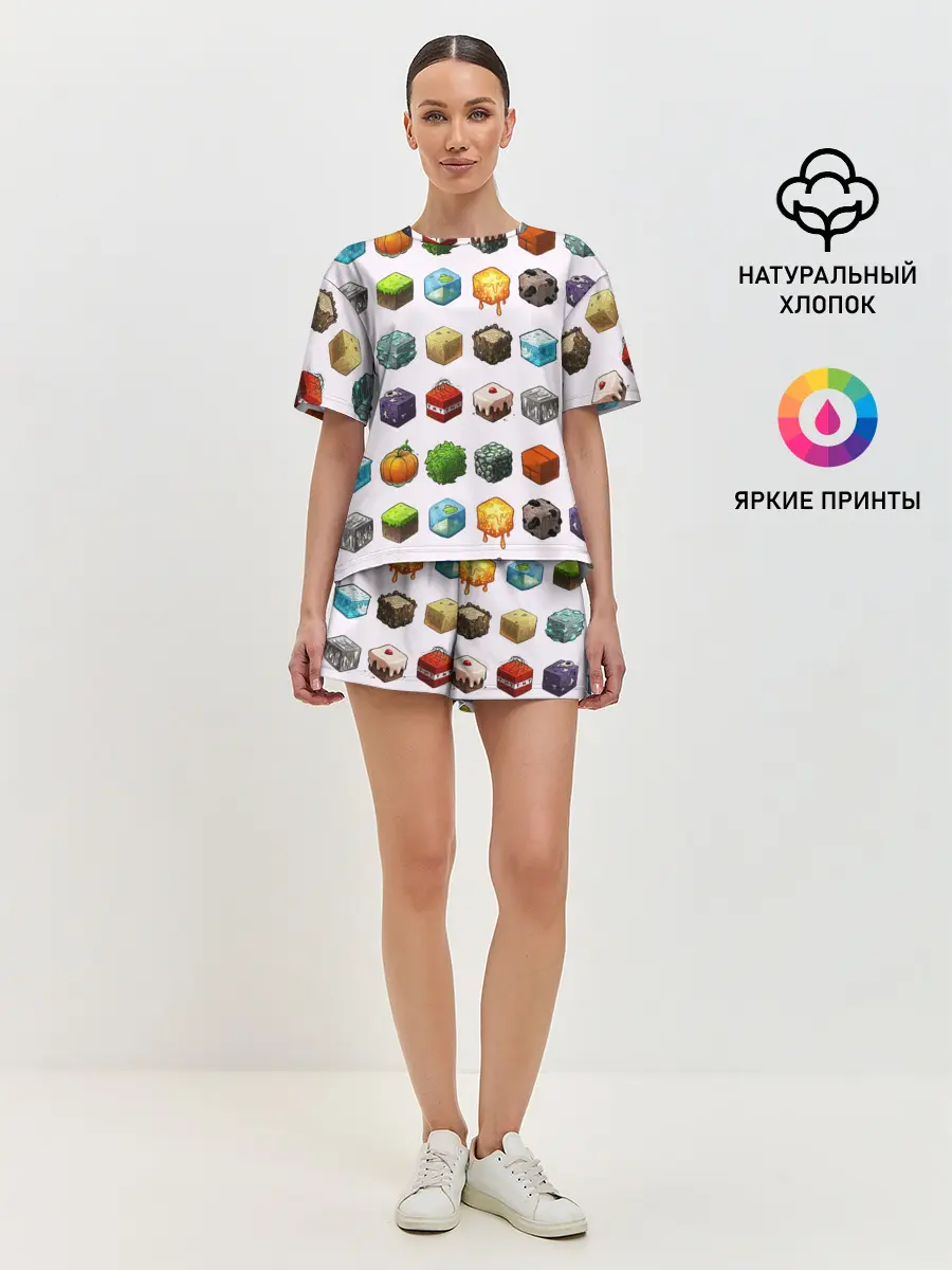 Женская пижама с шортами / Minecraft