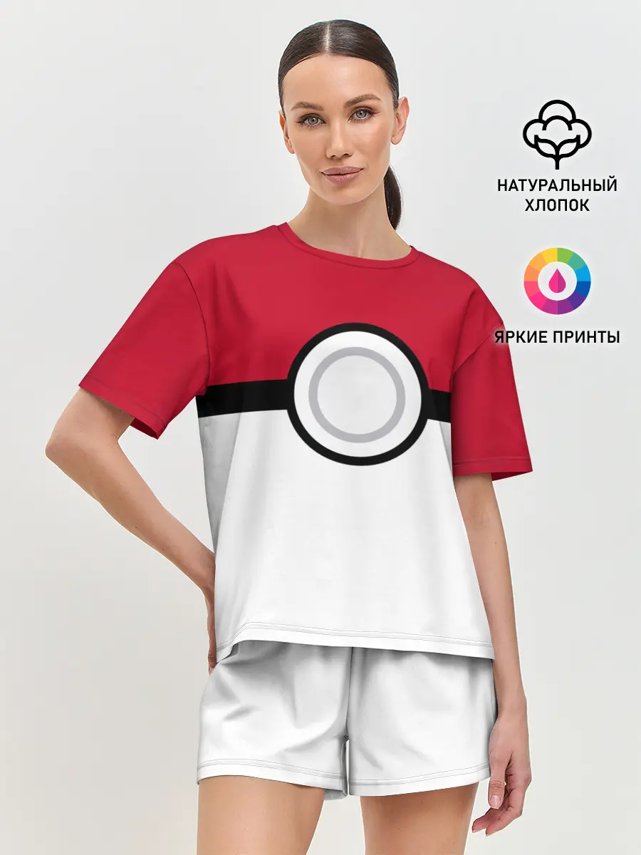 Женская пижама с шортами / Покебол