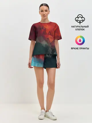 Женская пижама с шортами / АБСТРАКЦИЯ.