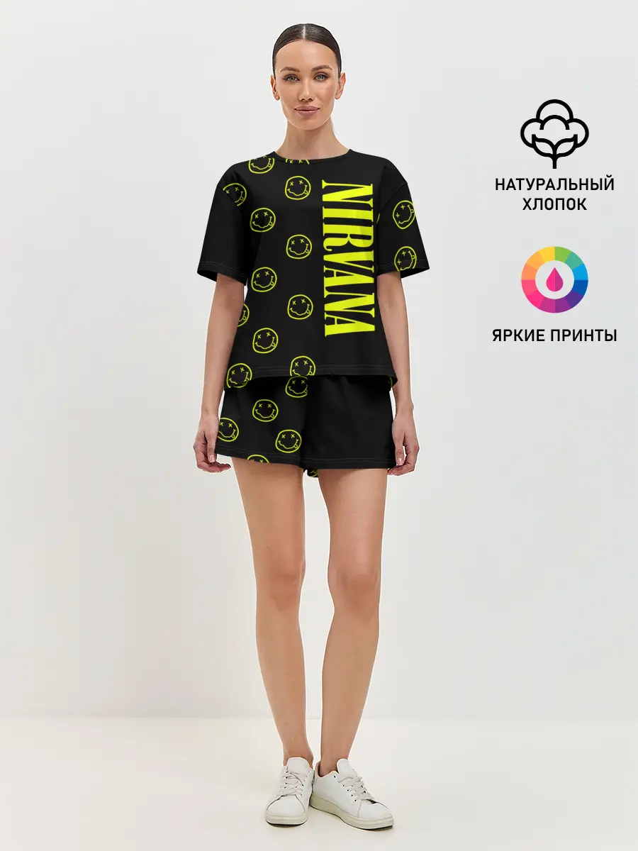 Женская пижама с шортами / Nirvana 2