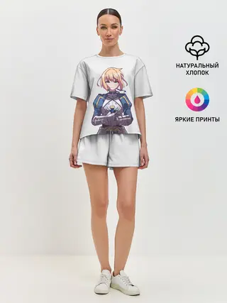 Женская пижама с шортами / Девушка рыцарь