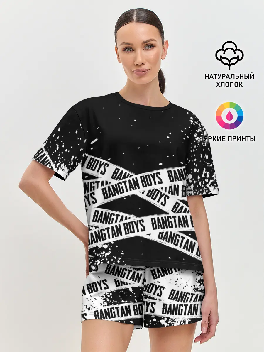 Женская пижама с шортами / BTS / БТС