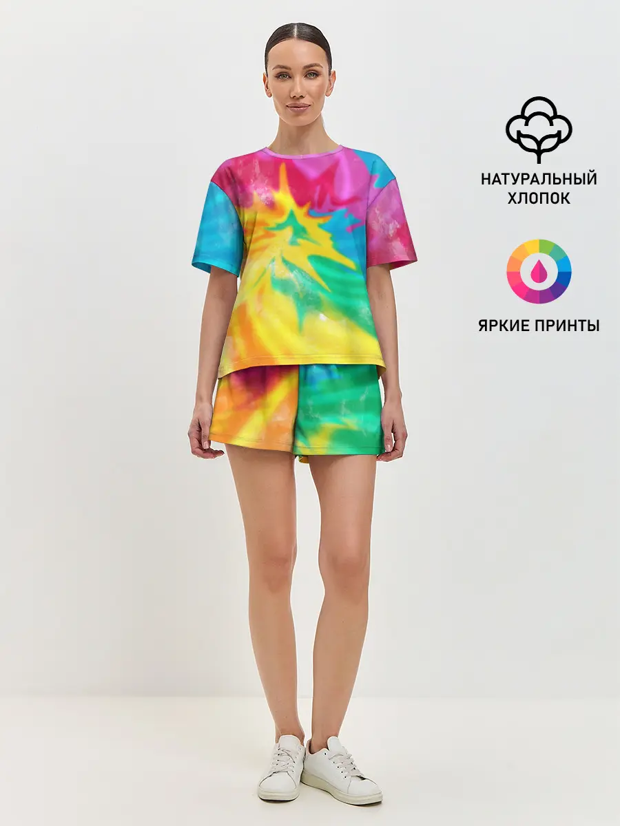 Женская пижама с шортами / Tie-Dye