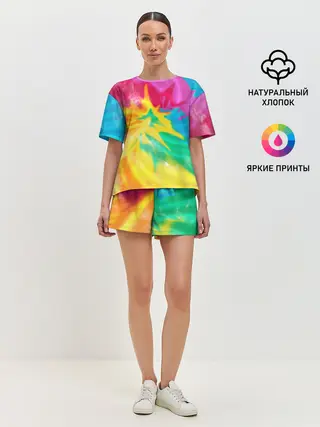 Женская пижама с шортами / Tie-Dye