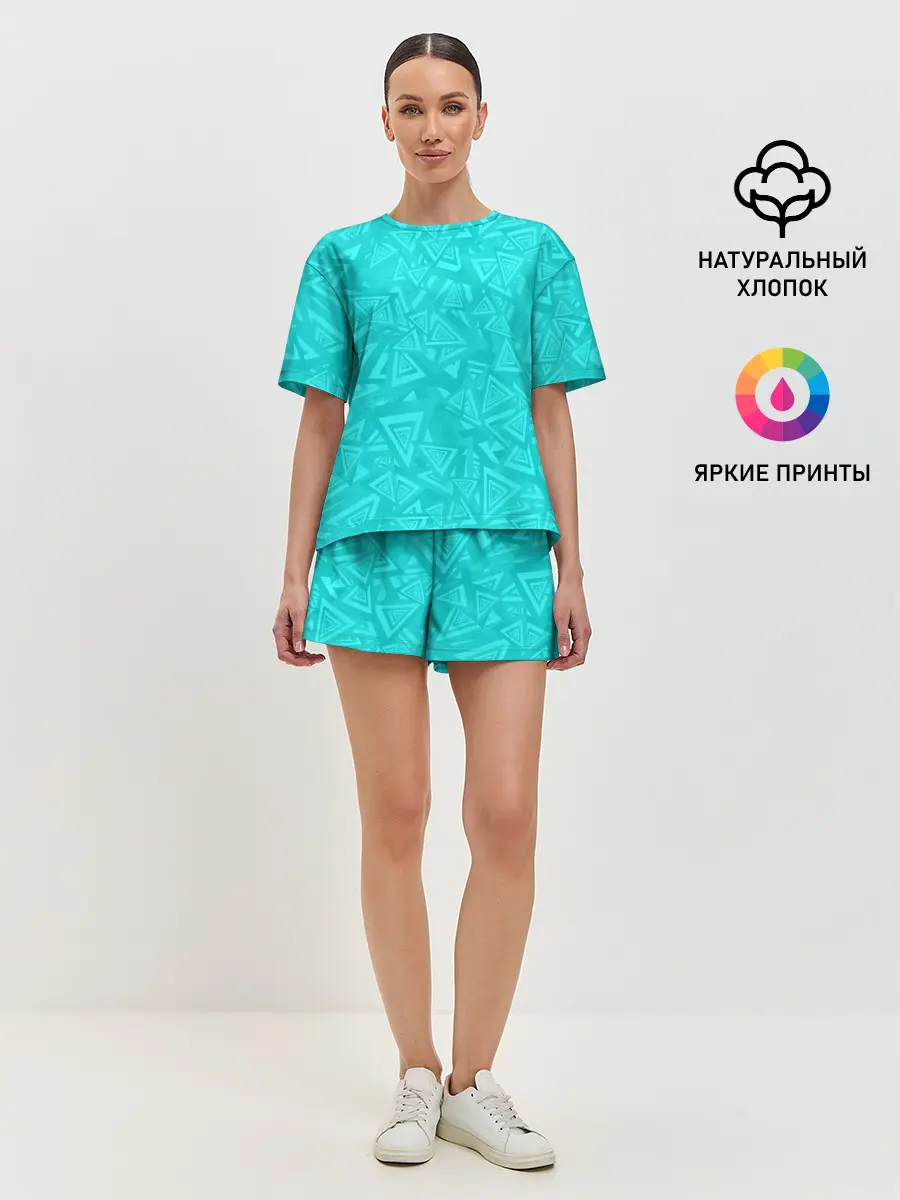 Женская пижама с шортами / Абстракция.