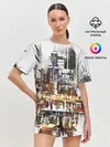 Женская пижама с шортами / Мегаполис