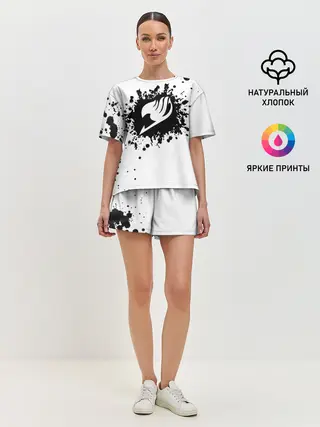 Женская пижама с шортами / Белая эмблема Хвоста Феи