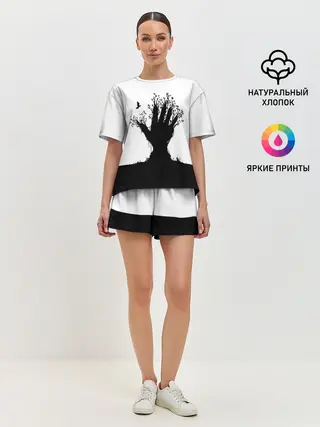 Женская пижама с шортами / Дерево