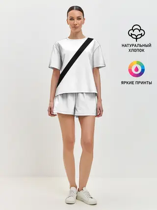 Женская пижама с шортами / Пристегнутый ремень