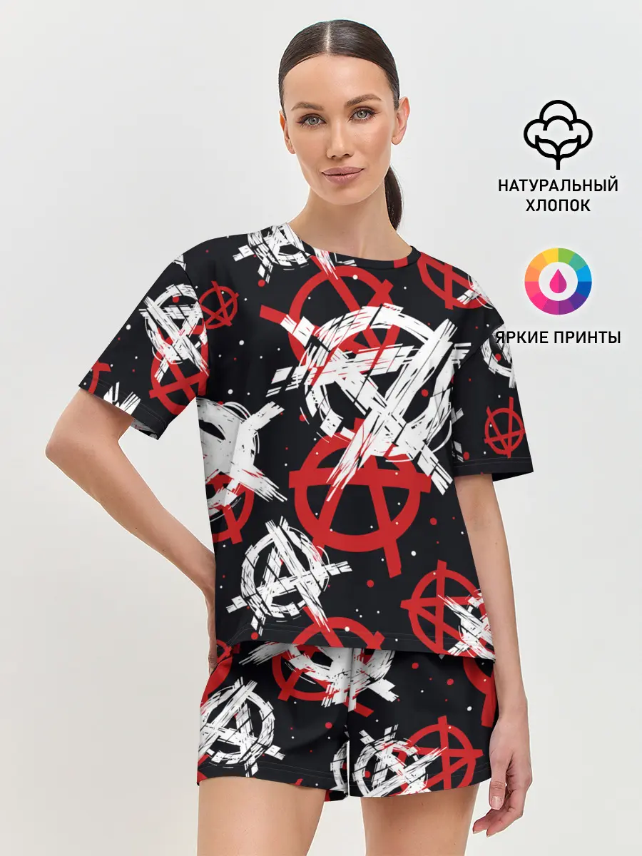Женская пижама с шортами / Анархия