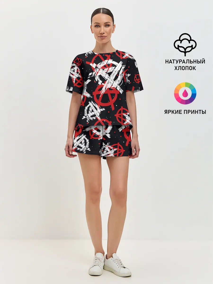 Женская пижама с шортами / Анархия