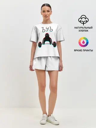 Женская пижама с шортами / ЪУЪ GLITCH.