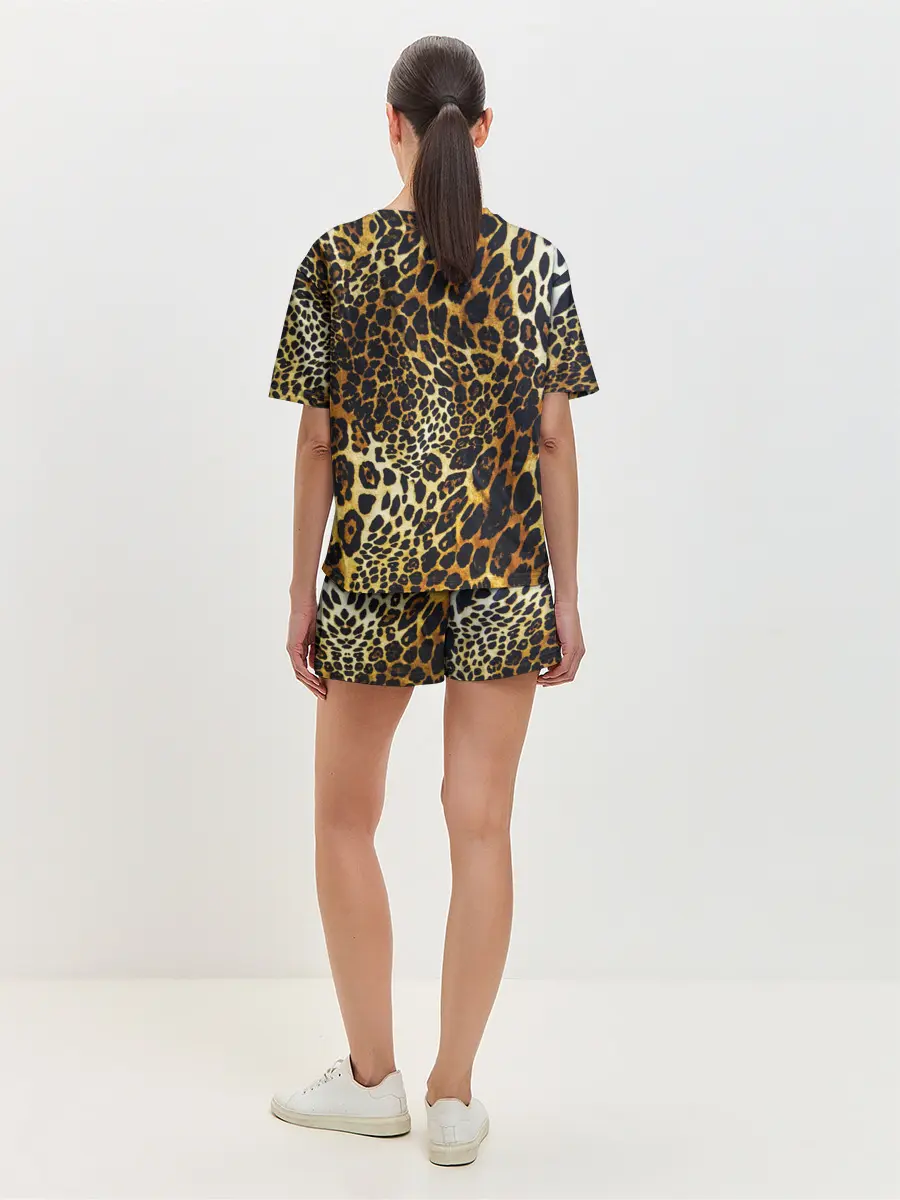 Женская пижама с шортами / Шкура леопарда