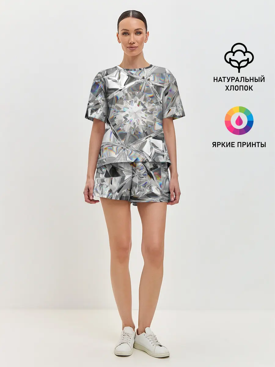 Женская пижама с шортами / Бриллиантовый блеск