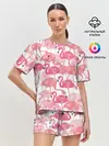 Женская пижама с шортами / Фламинго