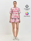 Женская пижама с шортами / Фламинго