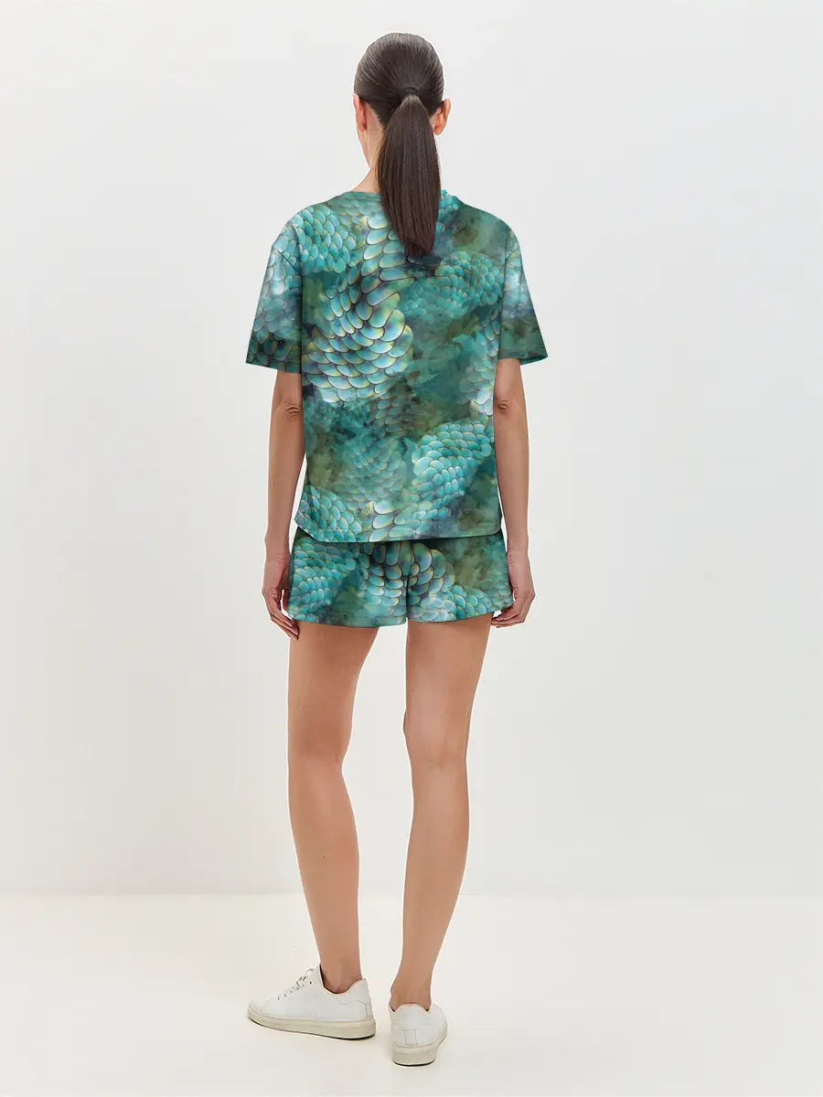 Женская пижама с шортами / Чешуя русалки
