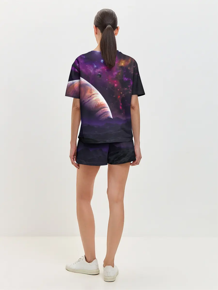 Женская пижама с шортами / Космос