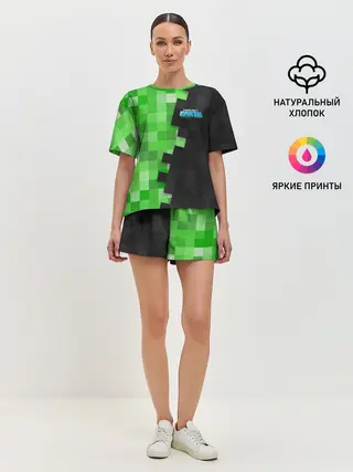 Женская пижама с шортами / Minecraft EARTH