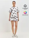 Женская пижама с шортами / Французские бульдоги в очках