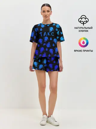 Женская пижама с шортами / такс