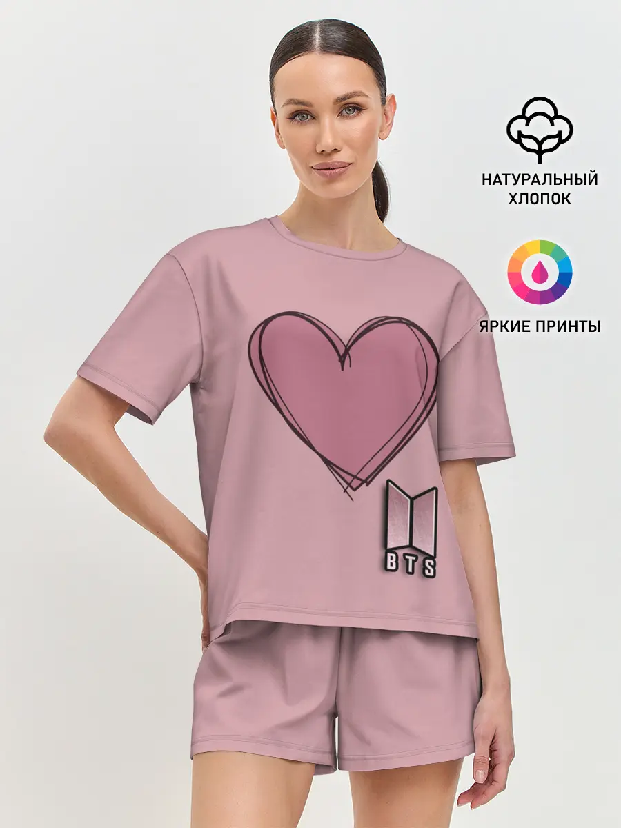 Женская пижама с шортами / BTS