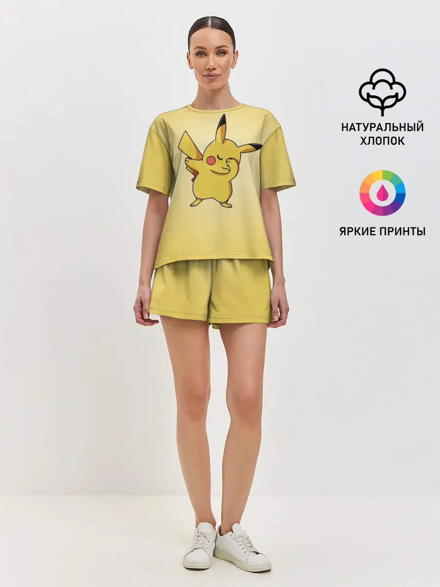 Женская пижама с шортами / Pikachu Pika Pika