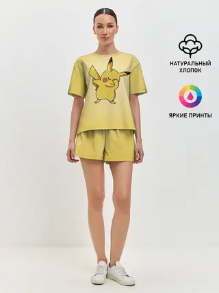 Женская пижама с шортами / Pikachu Pika Pika