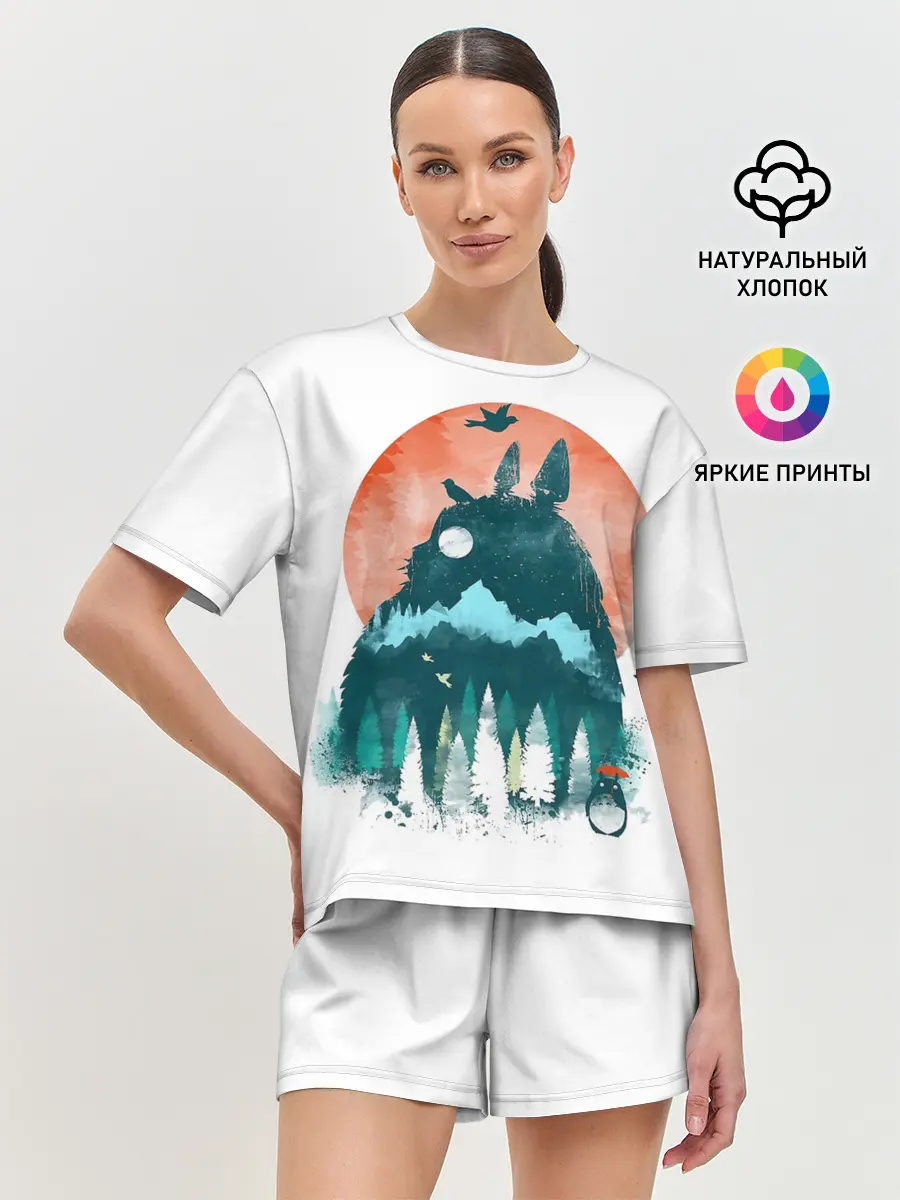 Женская пижама с шортами / Силуэт Тоторо